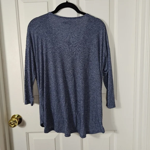 A&F draped top V-neck Hi Low Design Grey Size S - Picture 5 of 9